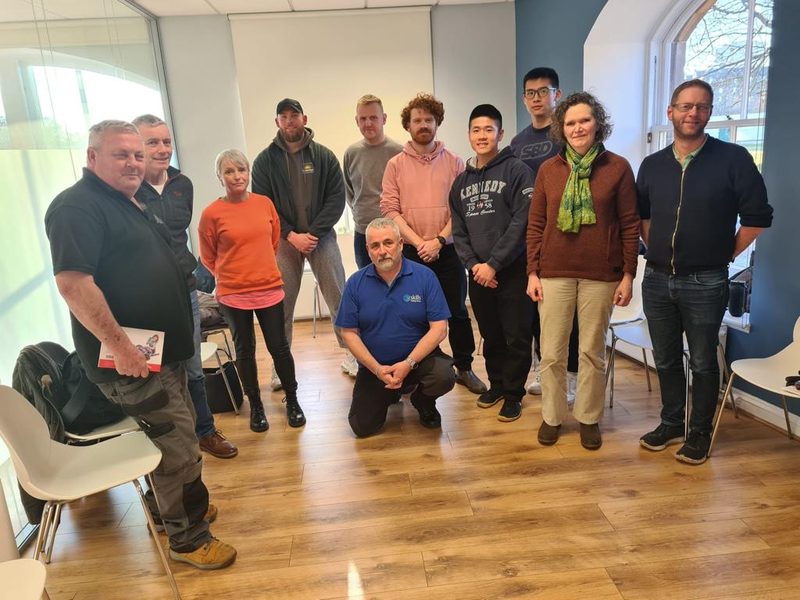 On-site first aid training at a workplace