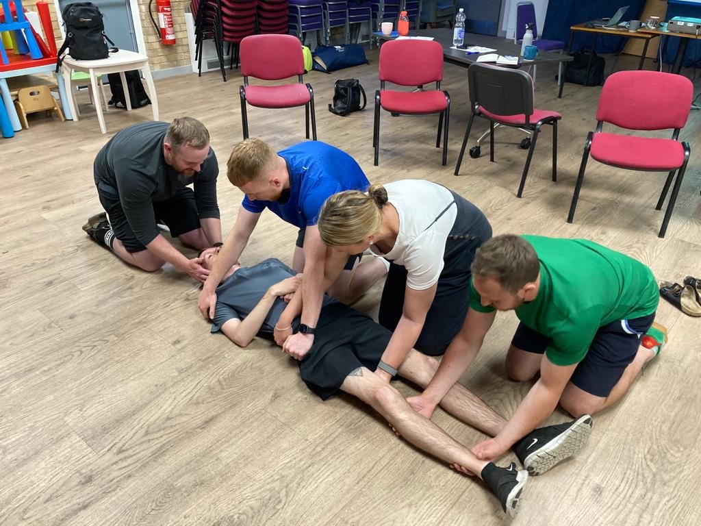 First aid training in progress in London